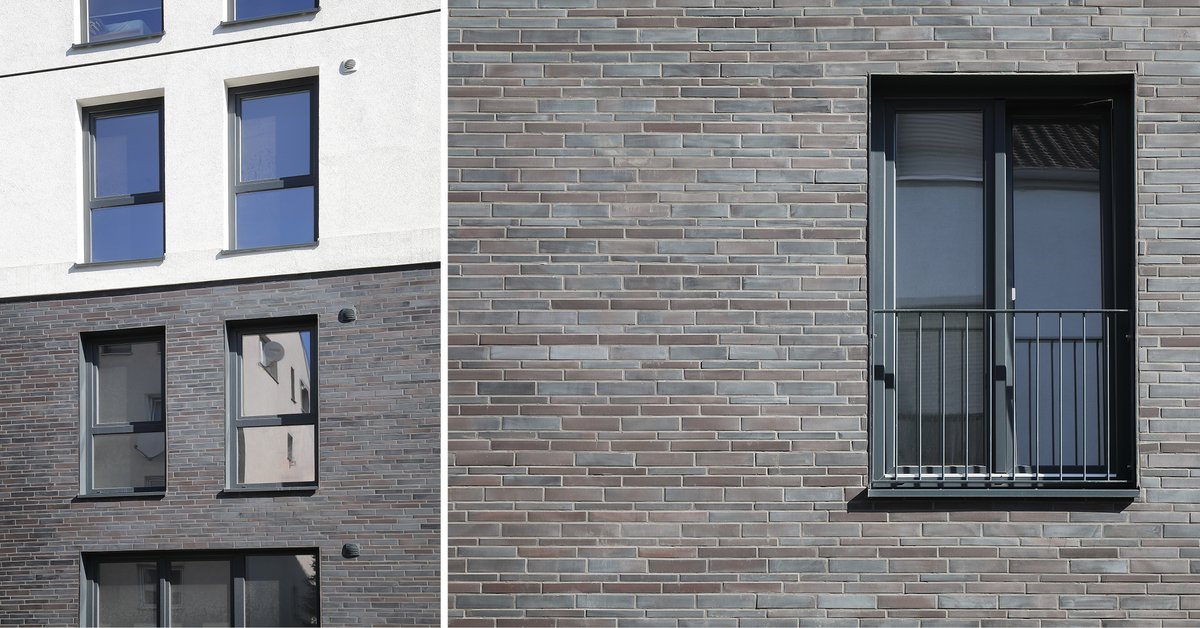 Für puristisch anmutende Fassaden mit dynamischen Akzenten: Klinkerfassaden im Format-Mix. 

#stroehergroup #design #bricks #klinker #clinker #ceramic #fassade #facade #tilework #architektur #claddingsystem #wallcovering #thinbrick #architect #architecture