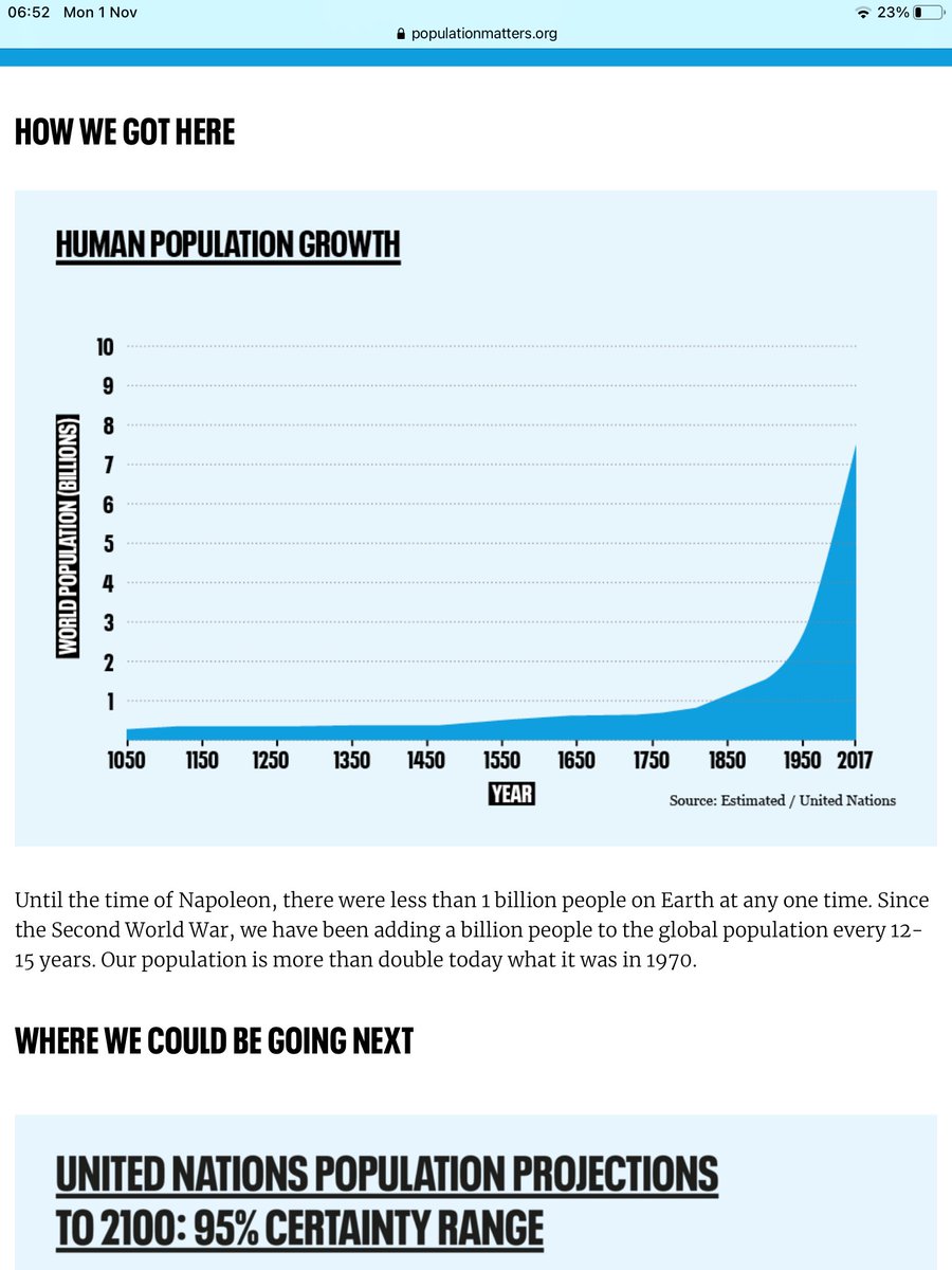 Maybe I’ve missed something @cop26 but I find it strange you never hear much discussion of what must be the main reason the planet has come under so much pressure in the last fifty years. You ain’t going to feed this lot with a natural wilderness.