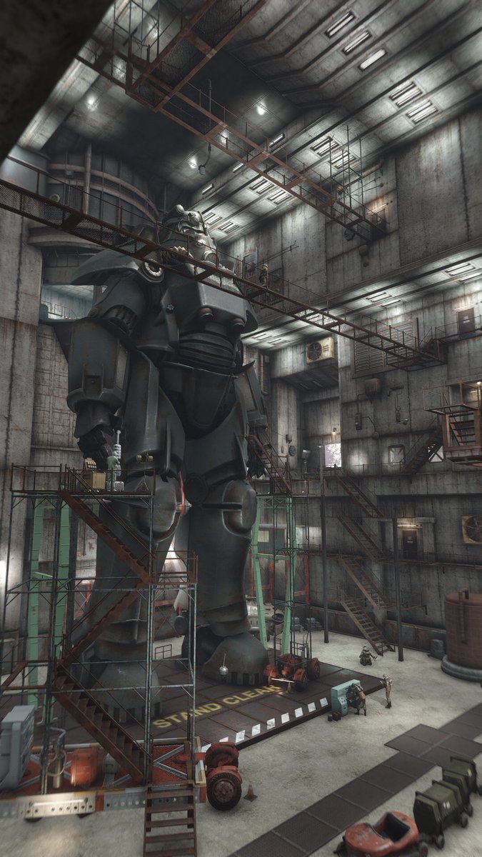 dahpen_boy's tweet photo. パワーアーマー格納庫改築中🚧👷🏻‍♂️
この空気感🤤✨
#fallout4 #fallout #fallout76 #Bethesda https://t.co/A8kDwDUuFm
