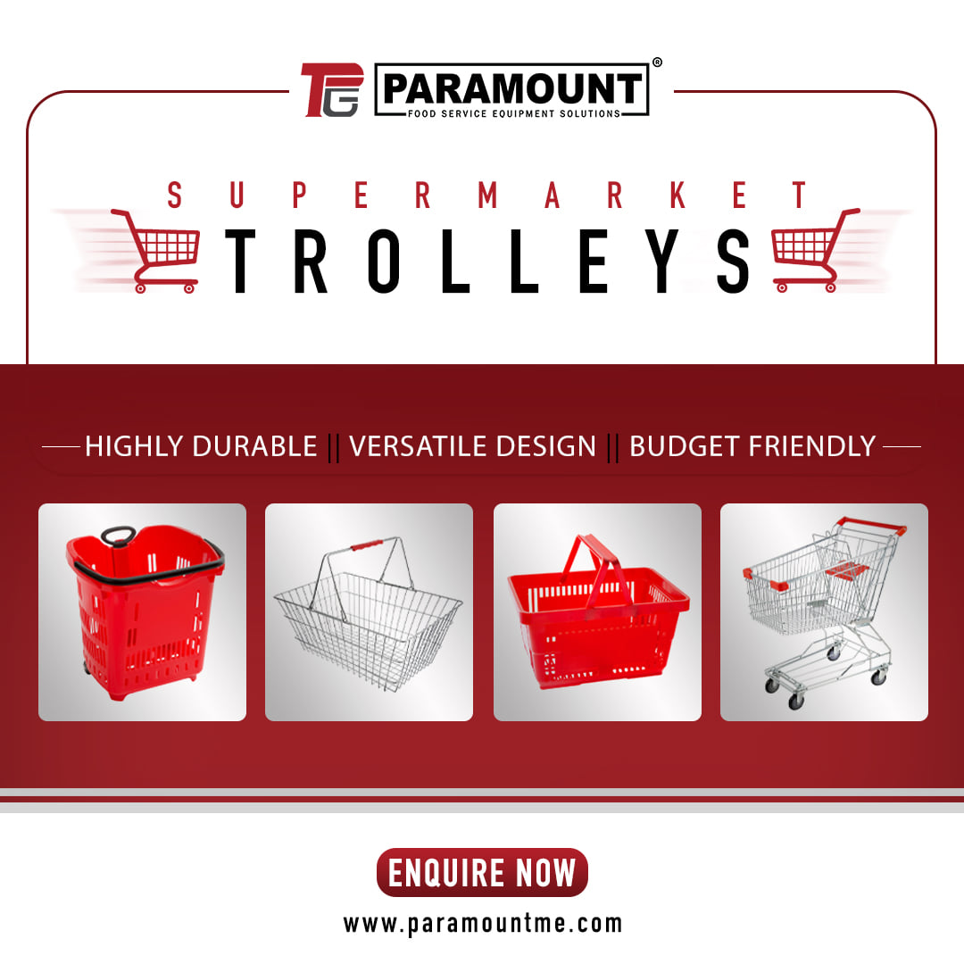 ParamountFSE's tweet photo. 👉Choose from our wide range of #Supermarket #Trolleys that are best suitable to your shop, ideal for customers looking for a few quick purchases or bulk buy.
♦️Highly-Durable
♦️Versatile Designs
♦️Budget-Friendly
📲 WhatsApp us on +97154 5050 155
#Paramountfse https://t.co/hvLGBXhJk6
