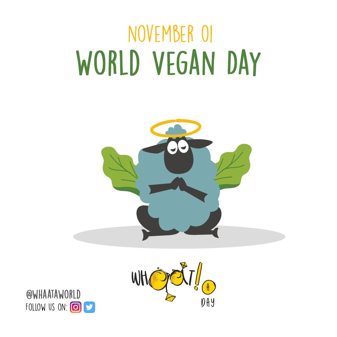 World Vegan Day #bevegan #vegan #worldveganday #veganism #whaataday #whaataworld #whaat #cartoon #comic #sheepofinstagram #sheepstagram #veganworld #humor #quote #fun #Fact