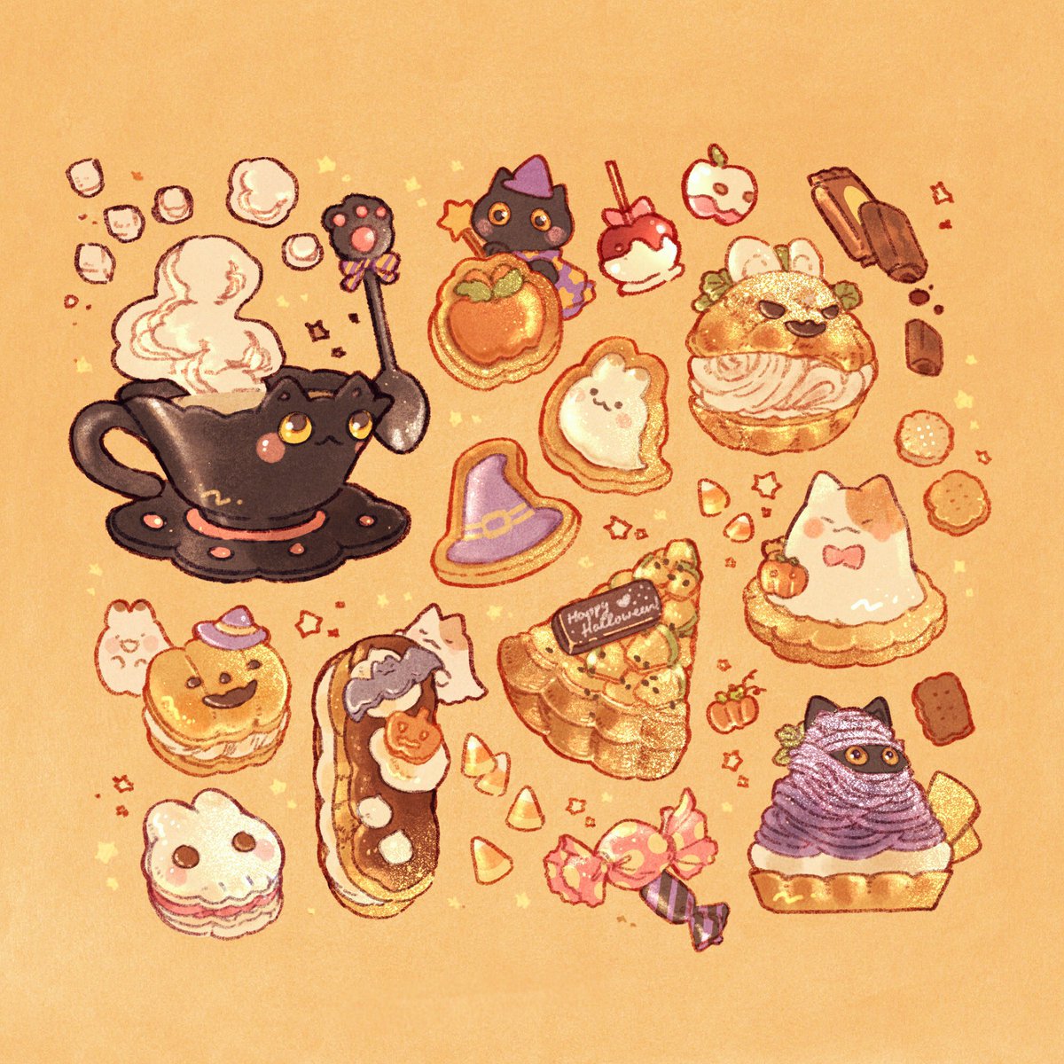 bestrollever's tweet photo. Happy halloween everyone!!! 🎃👻🎃🍭🍫🍬 have some smoll doodles _(:3 / https://t.co/sPbGSONB6m