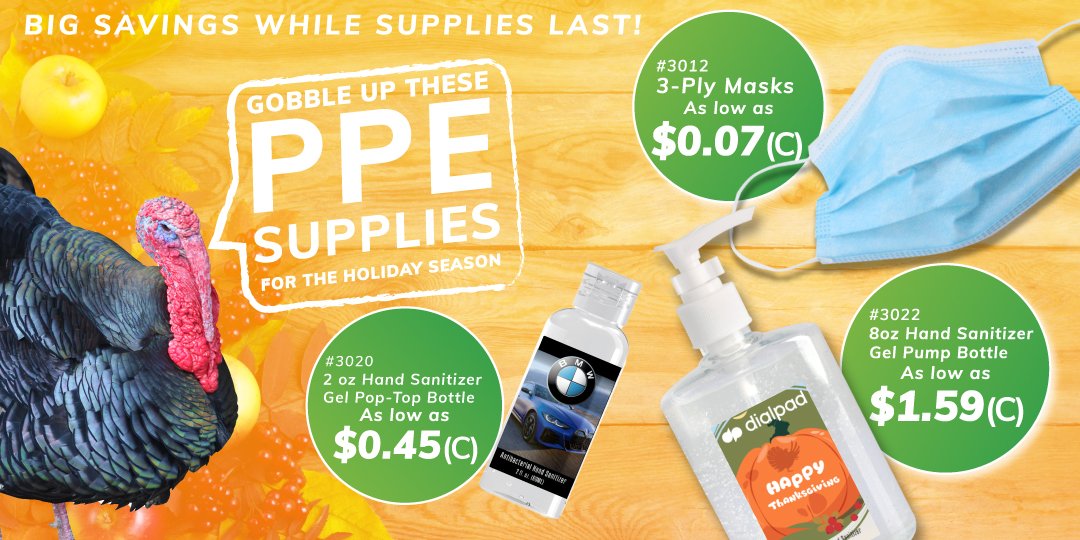 TwinTechPromo's tweet image. Gobble Gobble Up these PPE Deals - mailchi.mp/twintechpromo/…