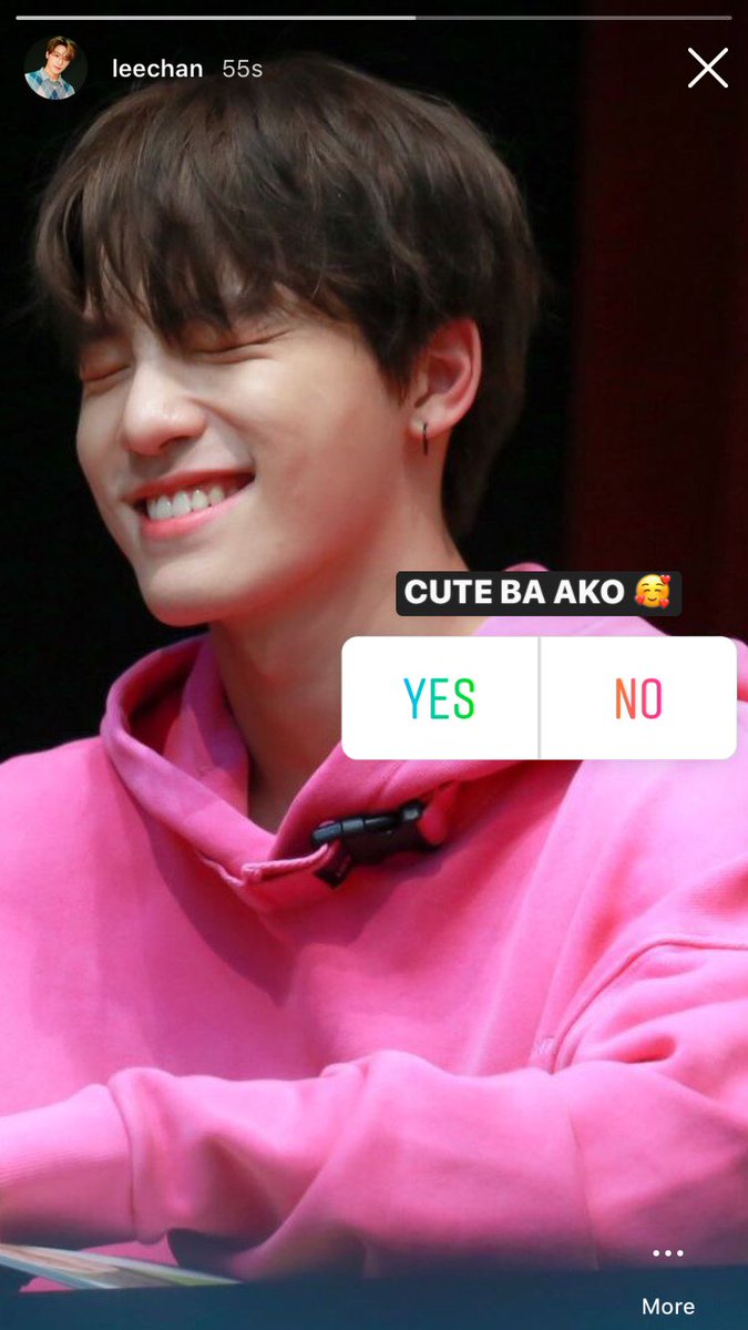 entrophui's tweet photo. you make me 

a chansol/verchan au kung saan tinanong ni dino sa instagram story poll kung cute ba siya, at ang binoto ni vernon ay no. https://t.co/LkF20shDJe