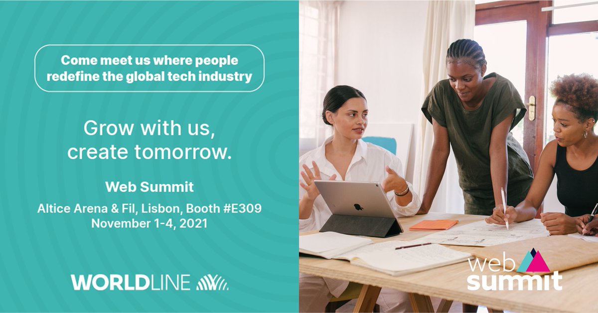 WorldlineGlobal's tweet photo. Want to learn more about working at #Worldline? 
Come visit our booth #E309 at @WebSummit in Lisbon on 1-4 November! 
Secure a slot with our recruitment experts by registering here: https://t.co/tf2YZ9FIqj
#WebSummit https://t.co/1aJgqtA0TK