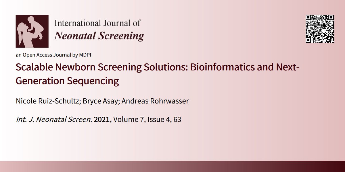 IJNS_MDPI's tweet photo. Scalable #NewbornScreening Solutions: #Bioinformatics and #NextGenerationSequencing,
You can read this paper here: https://t.co/juzUCS4E21
#NGS #genomicvariants https://t.co/FXU8pTuoZB