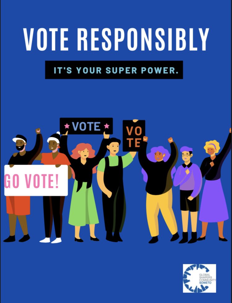 SowetoHub's tweet photo. It is our democratic and constitutional right to vote, and our responsibility to show up when it is time to do so. The shapers went out in numbers to cast their vote and make their mark today. 🇿🇦 https://t.co/KjHHjL0Tbv