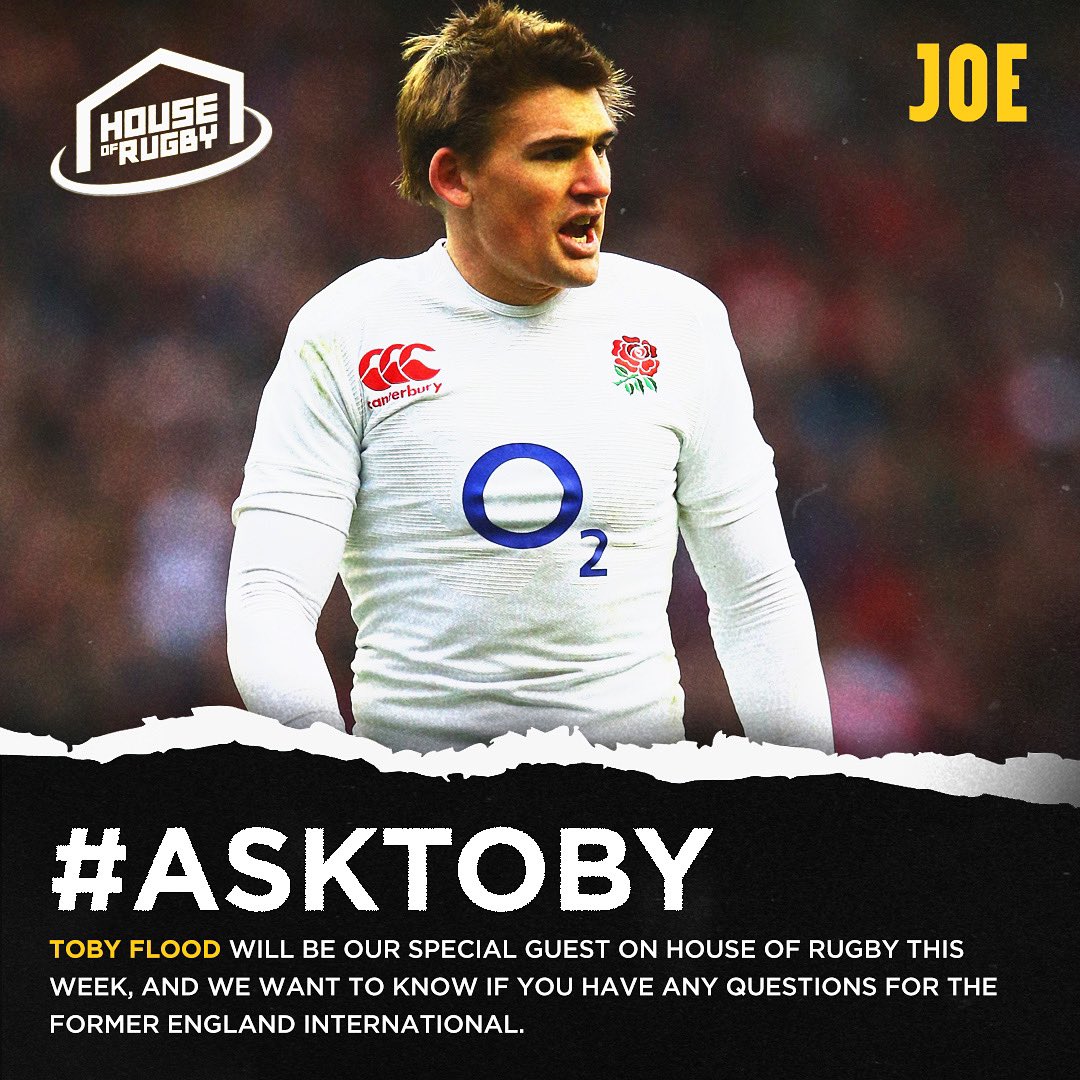 RugbyJOE_UK's tweet photo. Get your questions in for Toby! 👇🏻 https://t.co/HOBhnWjL6x