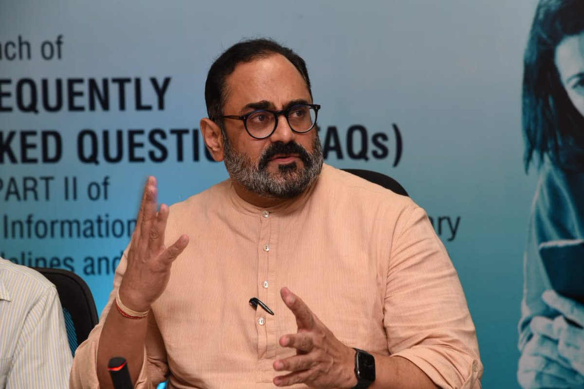 GoI_MeitY's tweet image. #ITRules2021 | MoS Shri @Rajeev_GoI today launched FAQs on Part II of IT (Intermediary Guidelines &amp;amp; Digital Media Ethics Code) Rules, 2021, to ensure an Open, Safe &amp;amp; Trusted Internet &amp;amp; accountability of intermediaries including social media to users.
 
📖 meity.gov.in/content/freque…