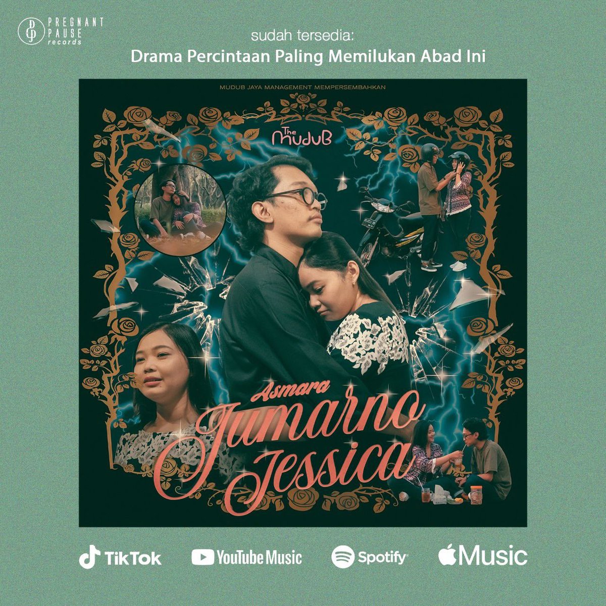 TheMudub's tweet photo. Single kedua The Mudub kali ini merupakan potret kisah asmara paling klasik, 
kisah asmara dua kutub, si kaya dan si miskin. 
Cinta mereka jelas tak terselamatkan, namun kisah-kasih mereka
akhirnya berhasil kami abadikan pada tembang "Asmara Jumarno Jessica" https://t.co/rGbvRtXY5j