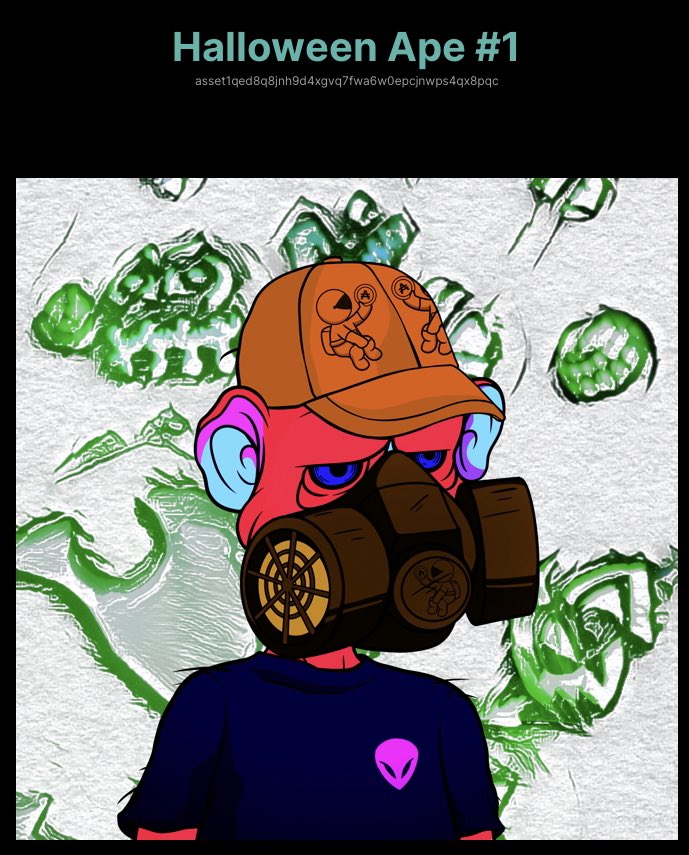 NFTrxangle's tweet photo. #1 of many additions from @LovelaceCNFT Halloween Ape Collection 🤩🚀 https://t.co/0BC03DPfq6