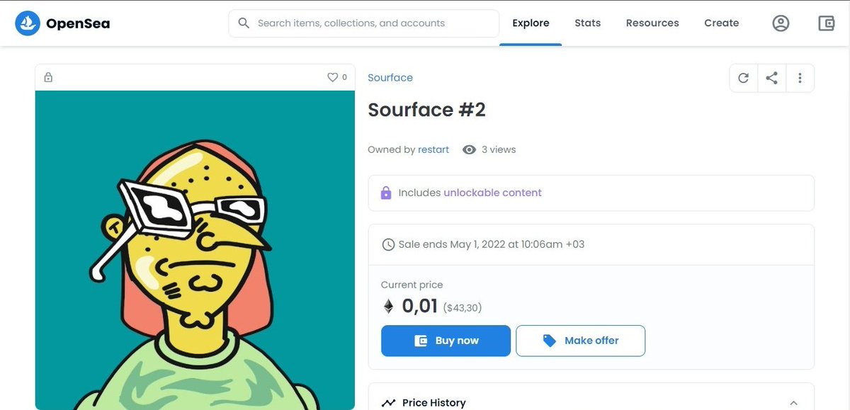 sourfacenft's tweet photo. New collection on air guys!!!!
#NFTGiveaway 
#opensea
#etherium https://t.co/ItszJPB4eT