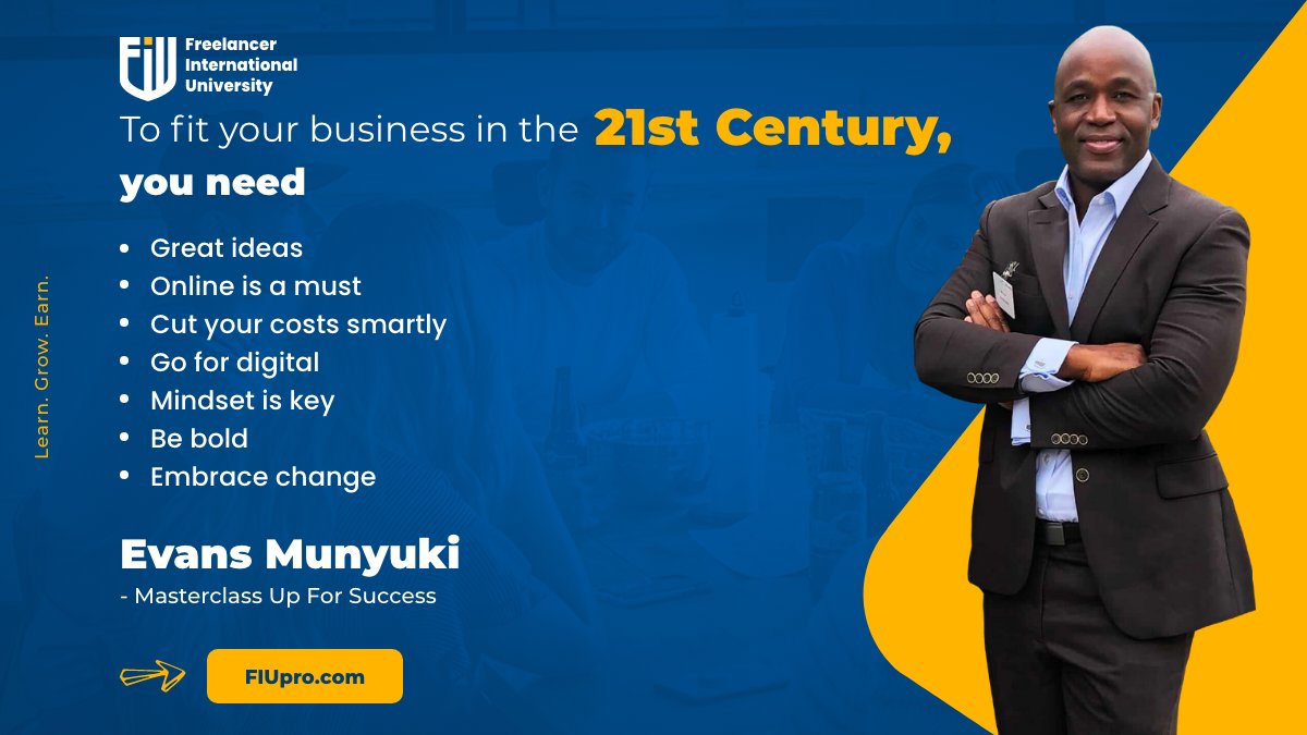 FiUprofessional's tweet photo. One thing is for sure, a successful #business in the 21st century is always one step ahead. Enroll on Masterclass on https://t.co/8NBn1xDYkT and find out what's crucial for #success. #Course https://t.co/VdImbqydBs