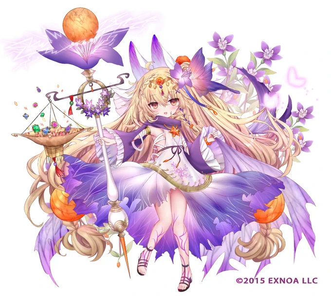 【告知】「フラワーナイトガール」にて「クコ(七華の花騎士)」を描かせていただきました。どうぞよろしくお願いします! #花騎士 #フラワーナイトガール 