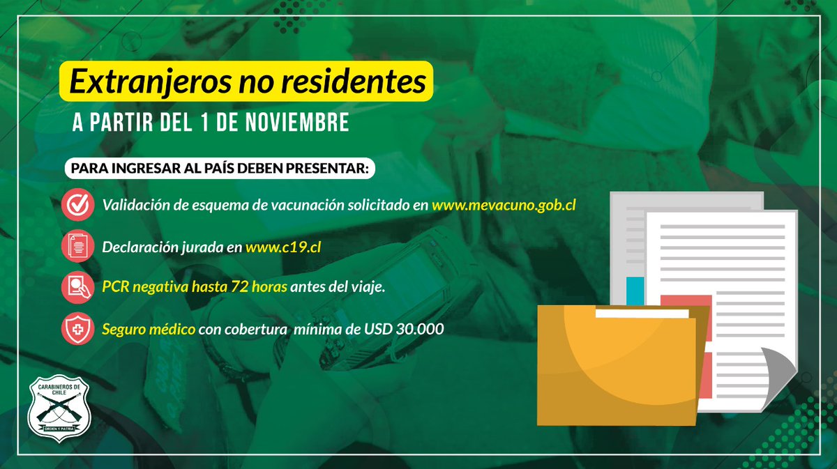 Carabdechile's tweet photo. Recuerda que a partir de hoy la autoridad sanitaria realizó cambios en el Pase de Movilidad, como por ejemplo la exigencia obligatoria para todas las personas, desde los 12 años, en actividades como viajes regionales en transporte público. 
#LaPrevenciónEsNuestraEsencia https://t.co/fmsQlpj23x