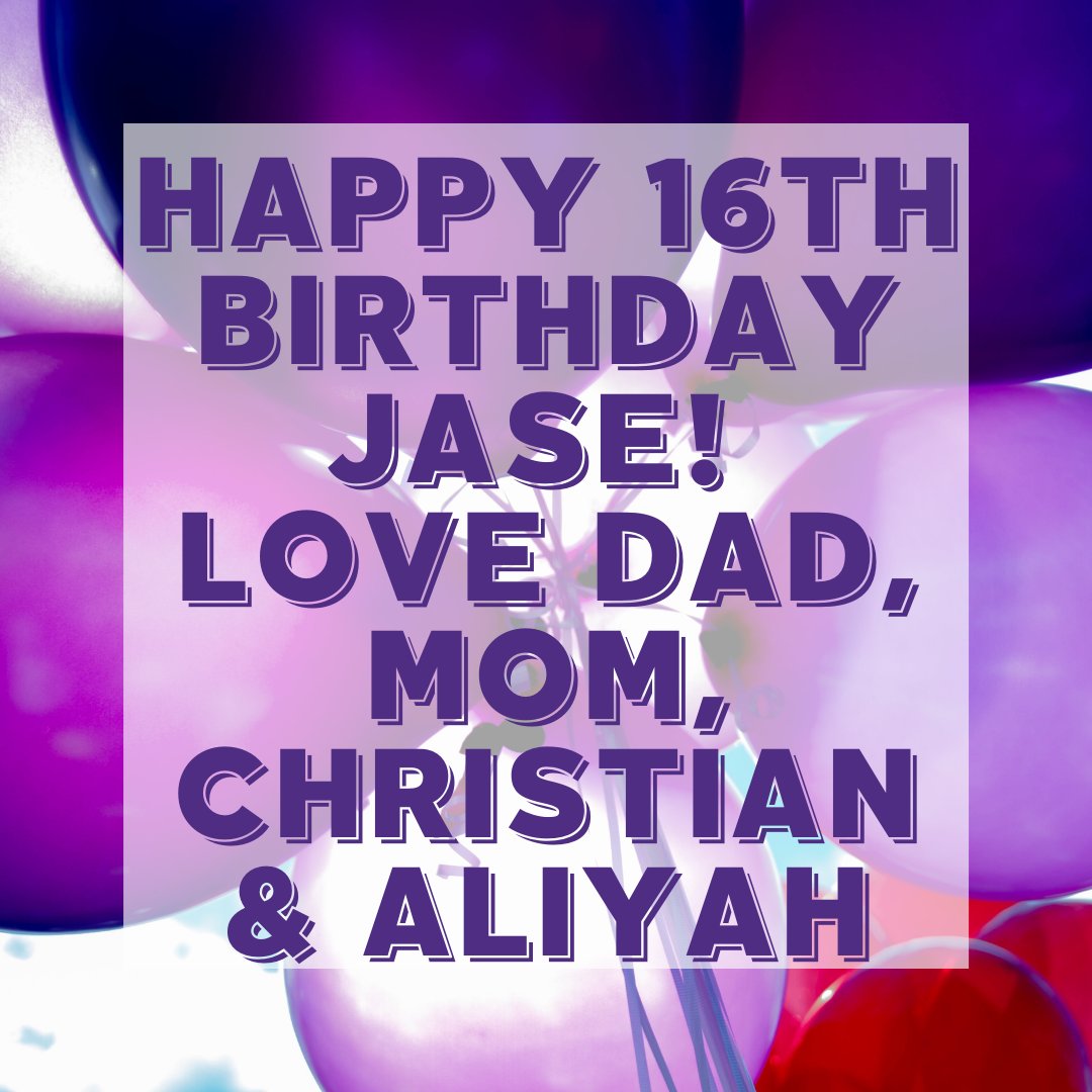 KleinCainSPO's tweet photo. Happy 16th Birthday Jase! Love Dad, Mom, Christian &amp; Aliyah #kleincainhs #cainbirthdayboard #birthday https://t.co/7E17Jvurku