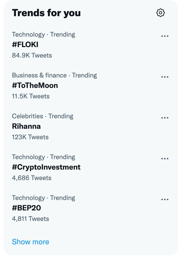 FLOKI's tweet photo. After trending on Twitter for the whole of last week, #FLOKI starts a new week and month by trending #1 on Twitter! https://t.co/6WehF3qqwg