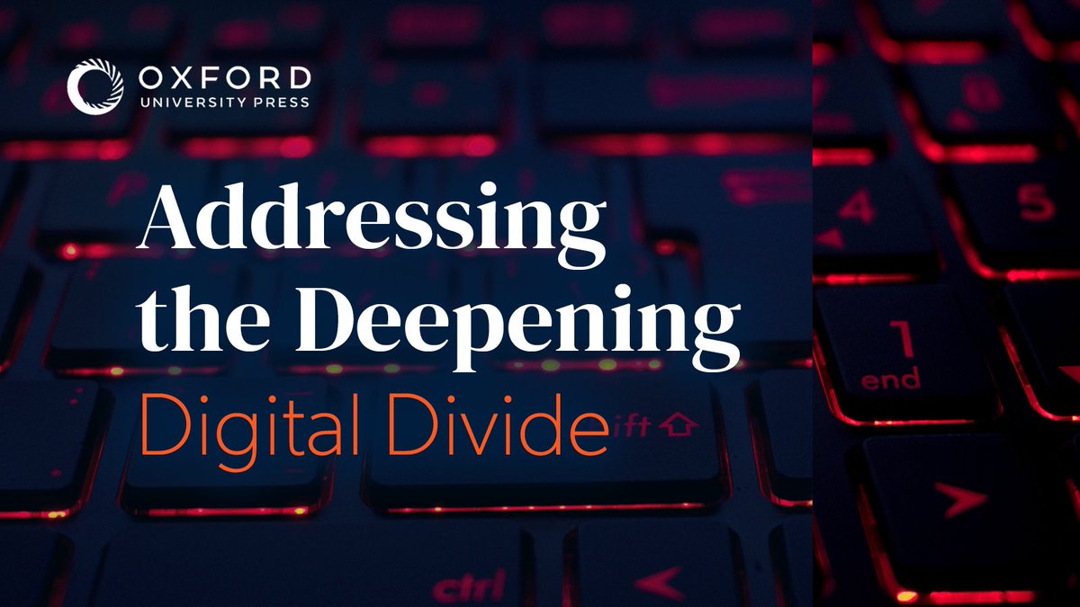 OxUniPress's tweet photo. Our latest report makes recommendations for governments, policymakers, and those working in education, to target resources  which address both ends of the digital divide: digital accessibility and digital competency #DeepeningDigitalDivide https://t.co/b7mGkYgVU2 https://t.co/7WZc613r3f