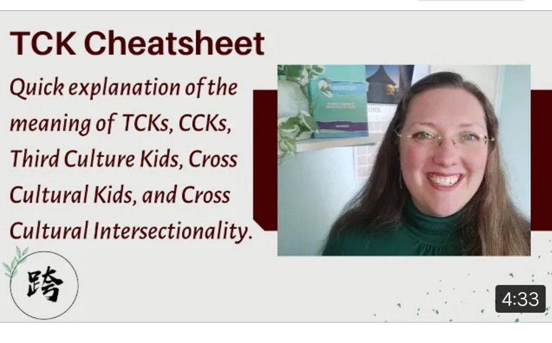 TanyaTck's tweet photo. NEW VIDEO: TCK Cheatsheet!
A quick description and explanation of all the TCK basics: #ThirdCultureKids, #CrossCulturalKids, #TCKs, #CCKs, and #CrossCultural Intersectionality. Your cheatsheet for #TCK-related jargon!
See the full video on YouTube:
https://t.co/sZKRPgG3s3 https://t.co/JsxmBeRwdY