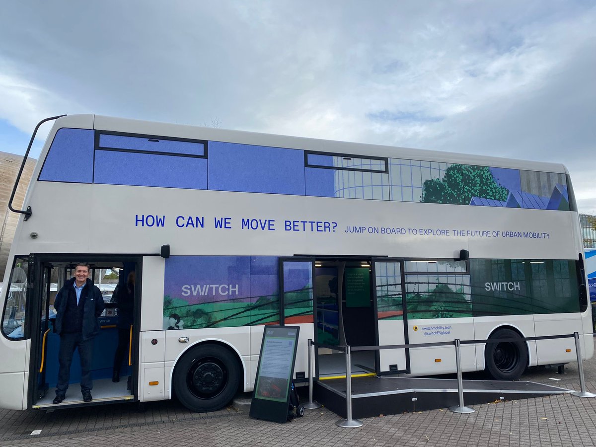 AndyatAuto's tweet photo. We’re here at @COP26 in Glasgow, within the Green Zone EV exhibition.  @switchEVglobal is not only exclusively EV buses &amp; vans, the company is also net zero carbon.
#TogetherForOurPlanet  #COP26  #ElectricBuses #MoveBetter #SwitchEV https://t.co/xQ3n5raRyR
