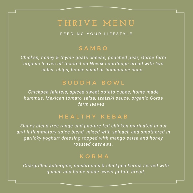 Thrivecafe_'s tweet photo. This weeks menu 💚 

We’re opened Tuesday to Saturday 8.30-4

Breakfast 9-12
Lunch 12-3.30
Coffee: 8.30-4

Orders to ordersthrivecafe@gmail.com, through our website or via phone. 

Have a thriving week 💚

#thrivecafe #feedingyourlifestyle #healthcafe #carlowfoodandbeverage https://t.co/pNYVV62UIp
