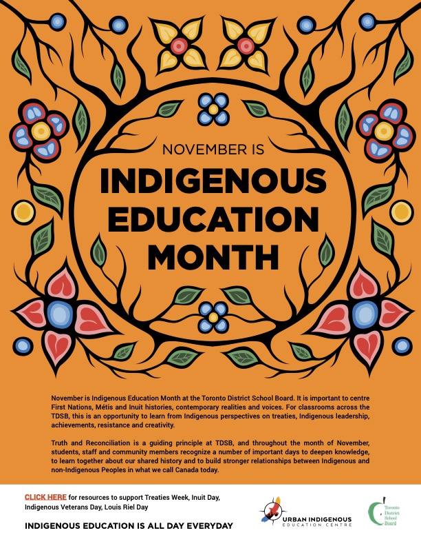 In November, we honour #IndigenousEducationMonth. It is important to centre First Nations, Métis and Inuit histories, contemporary realities and voices. 

Learn more: bit.ly/3nA6N4p
