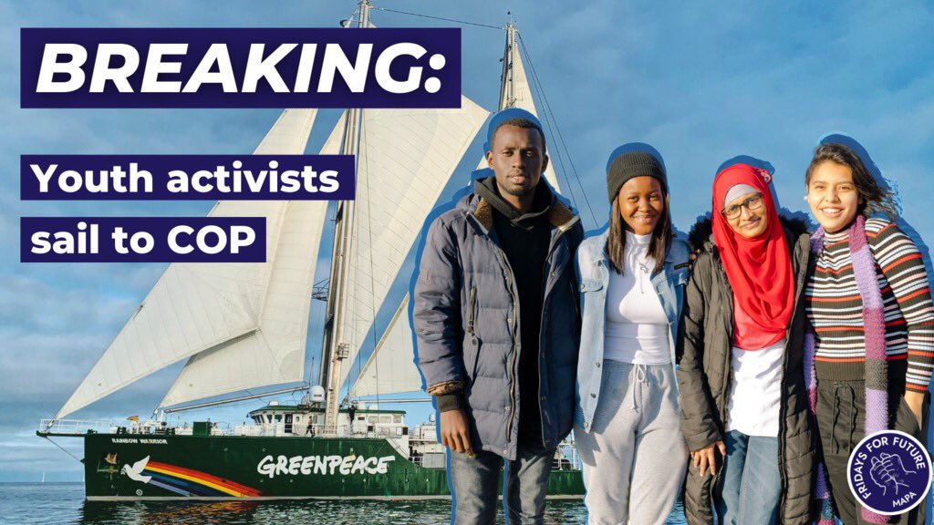 Edwin, Maria, Farzana & Jakapita are on the frontlines of the climate crisis. Their stories deserve a seat at the #COP26 table. These brave activists are attempting to sail to the heart of the UN climate talks. SHARE & RT 