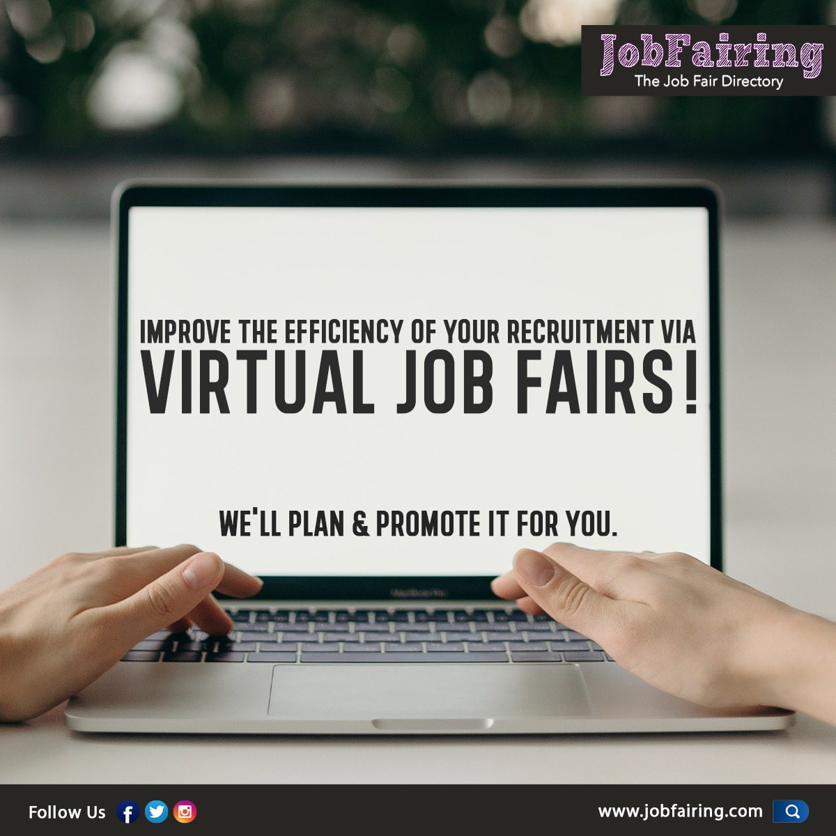 JobFairing's tweet photo. Make your virtual hiring drive more efficient and effective by riding on the benefits of virtual career fairs! JobFaring can help you plan and promote your next virtual career fair event. Get in touch with us today!

#jobsearch #virtualevents #virtualfair #career #hire https://t.co/kCmP0LwII8