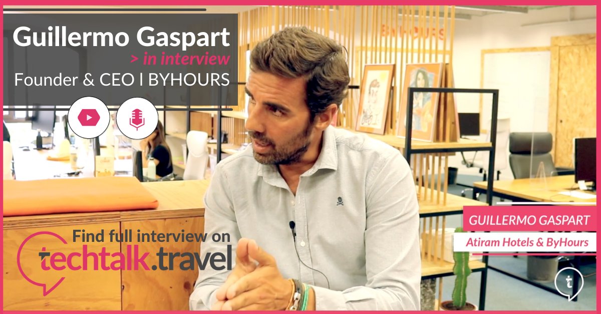 TechTalkTravel's tweet photo. New [#interview] GUILLERMO GASPART from @BYHOURS &amp; @AtiramHotels on #microstays , the #payperuse concept in the #hotelindustry, #travelindustrytrends, and more. 

Find [🎞️video] &amp; [🎙️podcast] on https://t.co/KddvaxKewG + in our app @mogaspart @Jordan8Lea 
https://t.co/8Te5RQxo6D https://t.co/gtiJ9KXmww