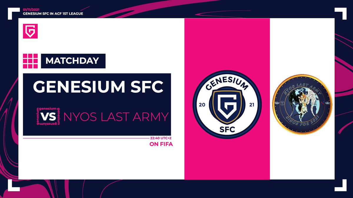 GenesiumSFC's tweet photo. Ligue 1 - ACF organisée par @LigueAcf 
 
🗓️ Ce soir nous affrontons à 22h40 l'équipe @fabio24517
  
Bon match à eux ! 🤝

@TeamGenesium #WhereItBegins 👾 https://t.co/jBDdiNhqEh