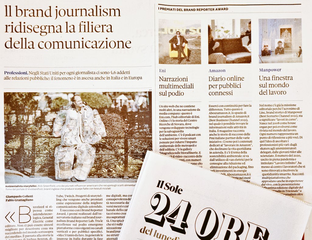 Giampaolo Colletti (@gpcolletti) on Twitter photo Nel mondo capovolto dei media si moltiplicano gli addetti alle PR e i giornalisti al lavoro nelle redazioni aziendali. È il boom del brand journalism. Per il Financial Times il rischio è l'invasione di news aziendali. Ne ho scritto oggi sul <a href="/sole24ore/">IlSole24ORE</a> con <a href="/ilgrattacapo/">Fabio Grattagliano</a> #marketing Nel mondo capovolto dei media si moltiplicano gli addetti alle PR e i giornalisti al lavoro nelle redazioni aziendali. È il boom del brand journalism. Per il Financial Times il rischio è l'invasione di news aziendali. Ne ho scritto oggi sul <a href="/sole24ore/">IlSole24ORE</a> con <a href="/ilgrattacapo/">Fabio Grattagliano</a> #marketing