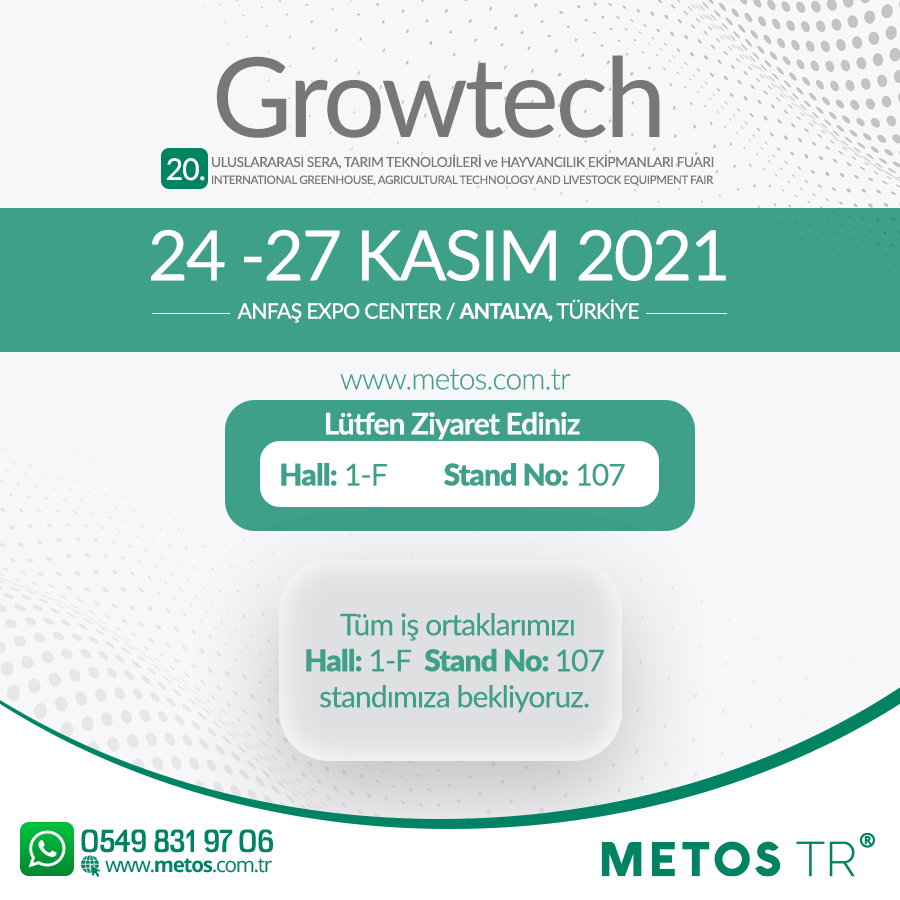 MetosTurkey's tweet photo. 𝗚𝗿𝗼𝘄𝘁𝗲𝗰𝗵
20.ULUSLARARASI SERA,TARIM TEKNOLOJİLERİ ve HAYVANCILIK EKİPMANLARI FUARI
INTERNATIONAL GREENHOUSE, AGRICULTURAL TECHNOLOGY AND LIVESTOCK EQUIPMENT FAIR

𝟮𝟰 -𝟮𝟳 𝗞𝗔𝗦𝗜𝗠 𝟮𝟬𝟮𝟭
ANFAŞ EXPO CENTER / 𝗔𝗡𝗧𝗔𝗟𝗬𝗔, TÜRKİYE https://t.co/lYUulMcqMQ
