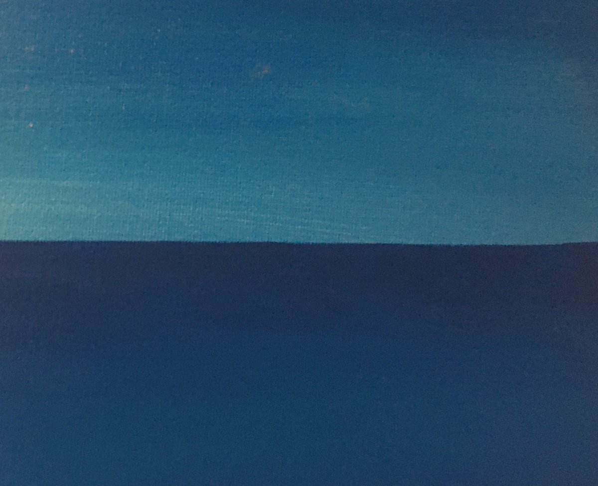 BEIGE_art's tweet photo. A #painting in progress with a color called labis. 
Because of its natural rareness the color blue was created by grinding the pigments of labis minerals which gave the color its name. 

Labis was rare and so is art 
by beige.

#NFTProject 
#art 
#NFTartist https://t.co/XZVoRft4n9