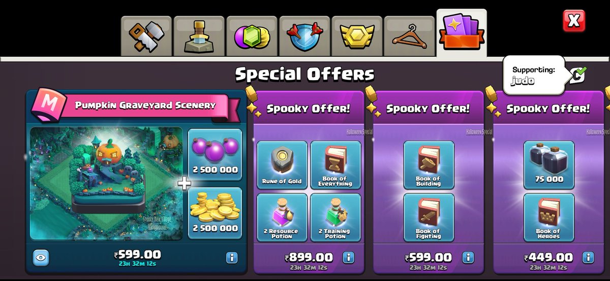Tryhard_Coc's tweet photo. Got the November season's Gold pass with code 'Judo'. Always love your content ❤️ @JudoSloth https://t.co/S5MptpvJFx