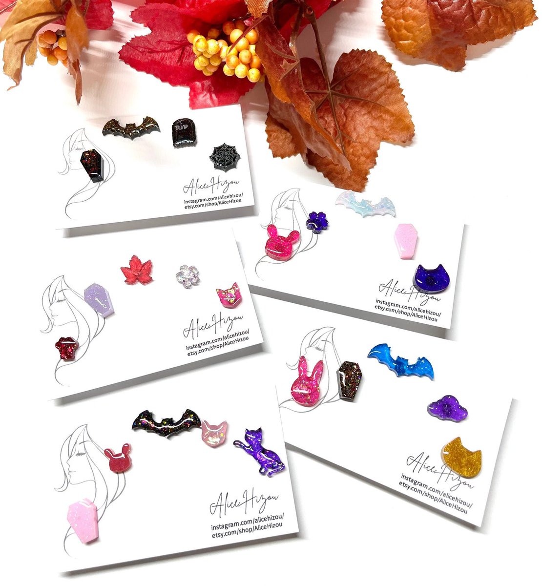 Tiny ear studs set! These are for single side or you can wear different ones on each ear!  etsy.me/3GBj69c