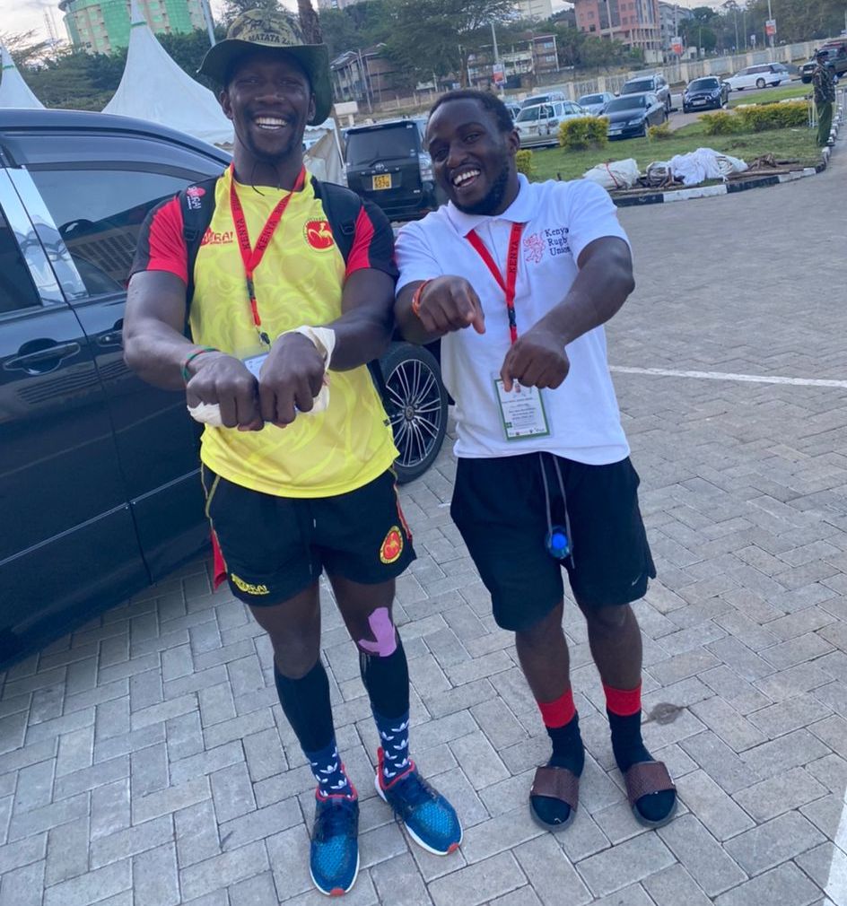 DUFalconsRugby's tweet photo. Good outing for our two boys at the #Safari7s this past weekend. 
@ronnie_omondi finished 3rd with Kenya Morans
@LVimbos Ocen was 5th with @UgandaRugby 
#mafansedition #Takematters https://t.co/yWhQ5kpDHt