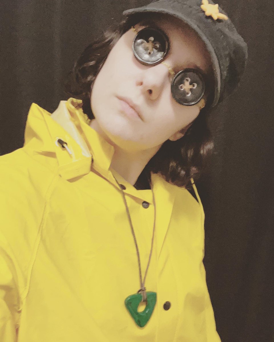 Not a great costume but proud I made all accessories myself. #coraline @neilhimself and yay for #sculpeyclay