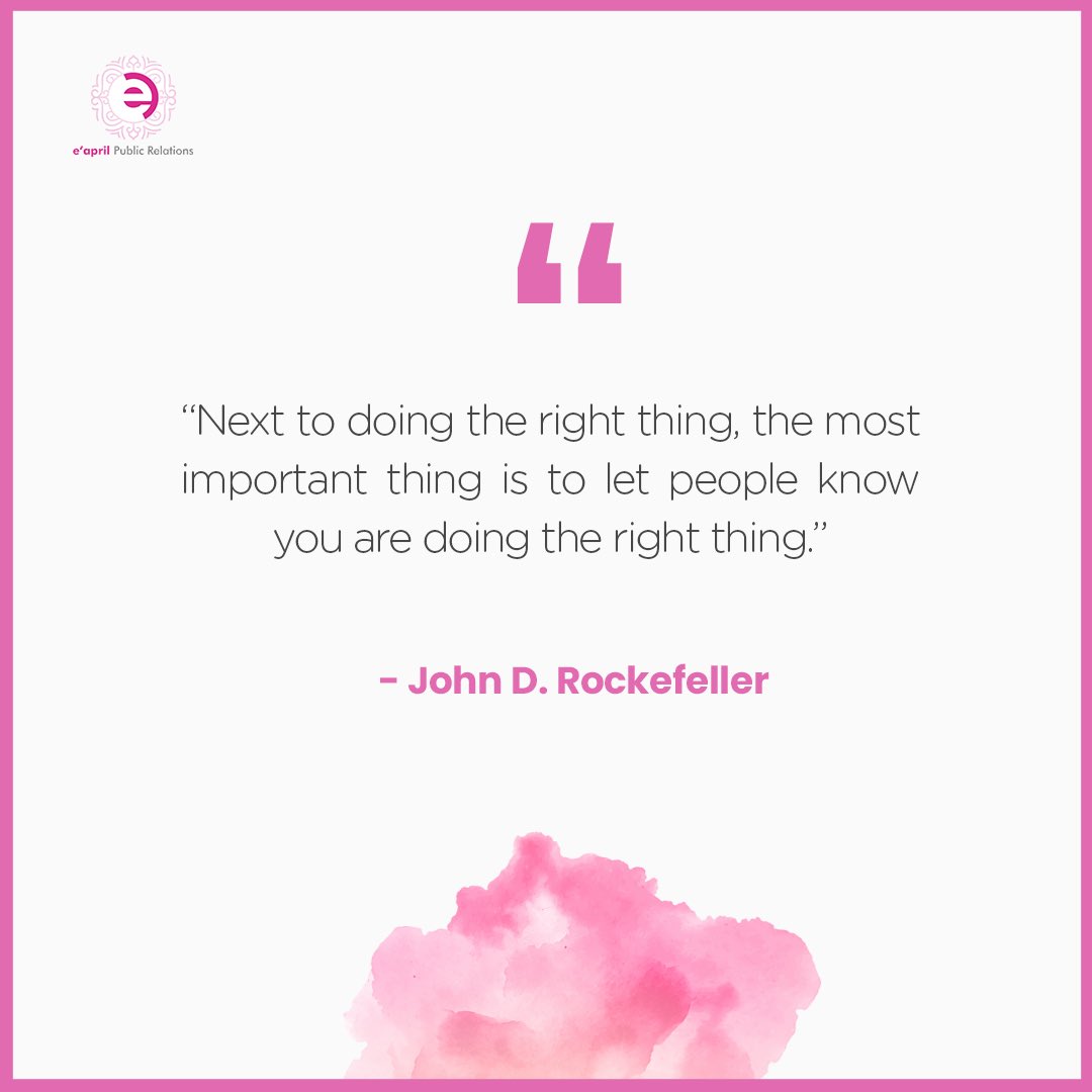 nuevacomms's tweet photo. Happy new month๐ธ
Hereโs a quote for you to begin your month with.
โNext to doing the right thing, the most important thing is to let people know you are doing the right thing.โ - John D. Rockefeller
#prquotes #prquote #pragency #prlife #monday #november https://t.co/Dk8V6r9zTY