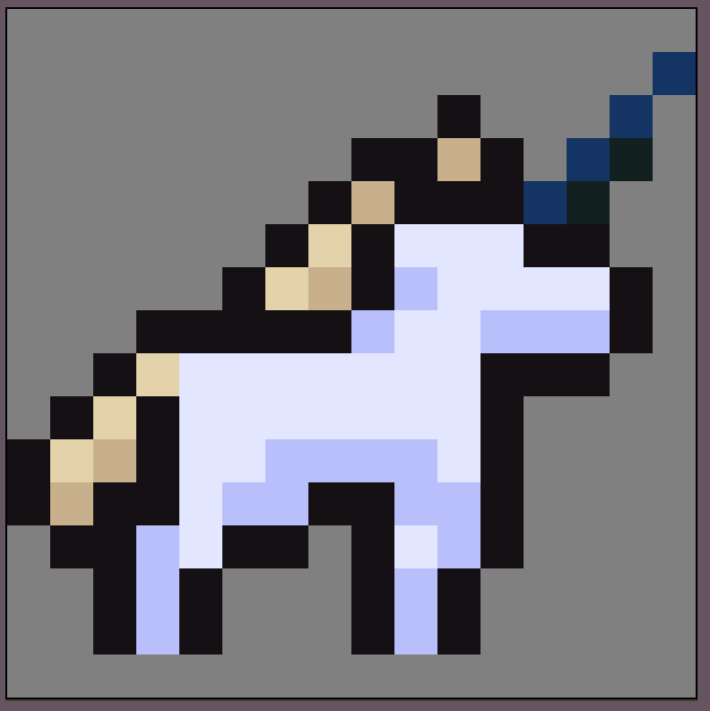 ThingOnItsOwn's tweet photo. Unicorn process #pixelart #experimentation #iteration https://t.co/Oo5tI10o3b