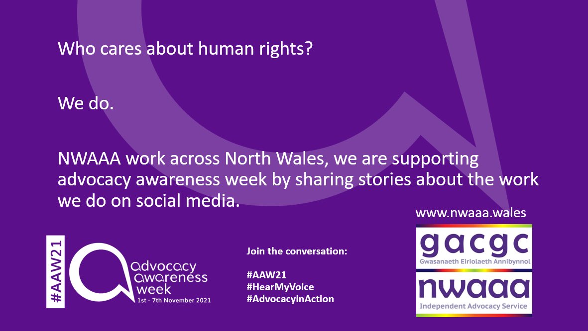 slinstinct's tweet photo. It’s Advocacy Awareness Week. I’m sharing stories about the work my amazing team do at NWAAA in North Wales. Share if you care #AAW21 #ActioninAdvocacy #HumanRights https://t.co/ZAj3Vfp2nQ