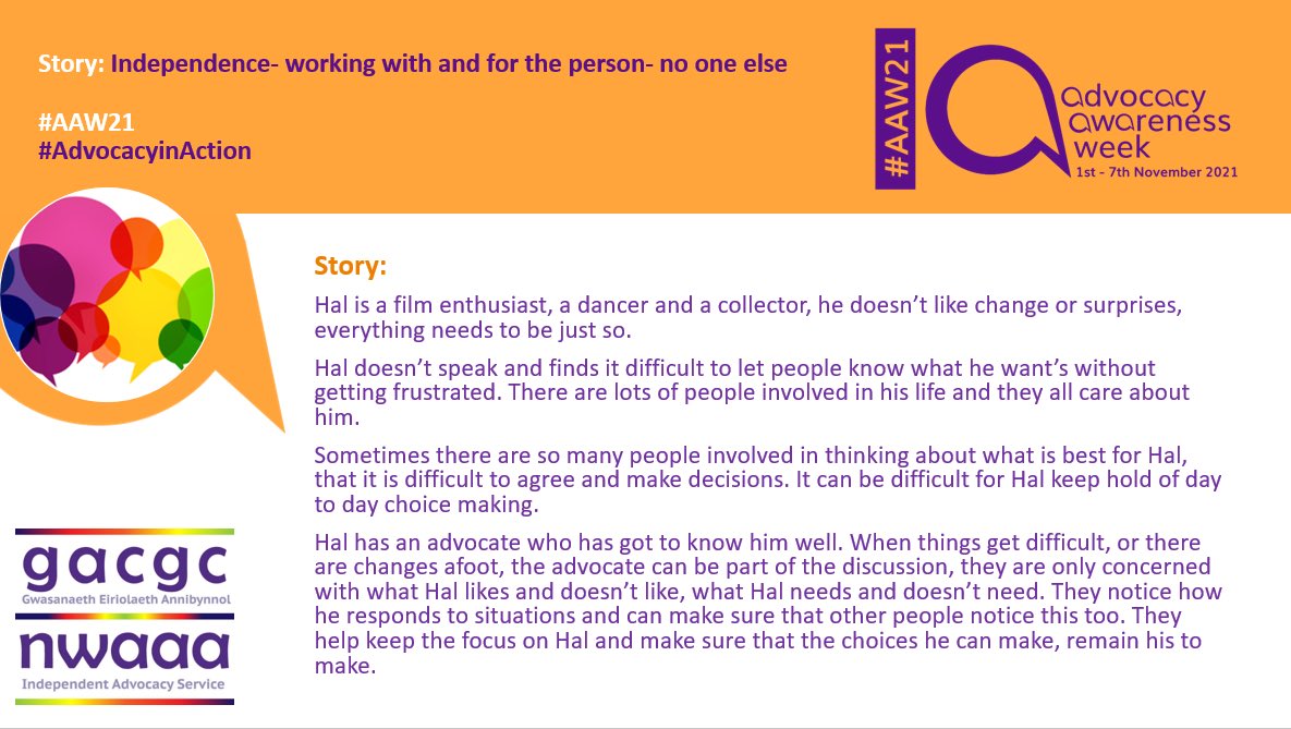 slinstinct's tweet photo. It’s Advocacy Awareness Week. I’m sharing stories about the work my amazing team do at NWAAA in North Wales. Share if you care #AAW21 #ActioninAdvocacy #HumanRights https://t.co/ZAj3Vfp2nQ
