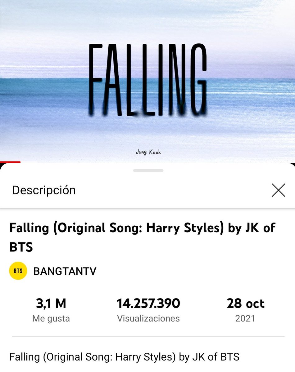Jungkook_Spain_'s tweet photo. El vídeo de la versión de 'Falling' por Jungkook,ha superado 14Mill. de visualizaciones,tiene más de 3Mill. de me gusta y más de 286.000 comentarios.
¡Vamos camino de los 15Mill. de visualizaciones,ARMY!👏🏼😍
-♥️
방탄소년단정국 #방탄소년단정국 #정국 #JUNGKOOK ジョングク @BTS_twt https://t.co/DwDUvq9vmD