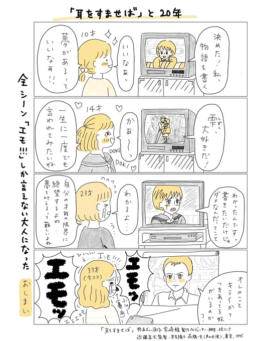 「耳をすませば」と20年。(唐突に)#エッセイ漫画 #代替テキスト 