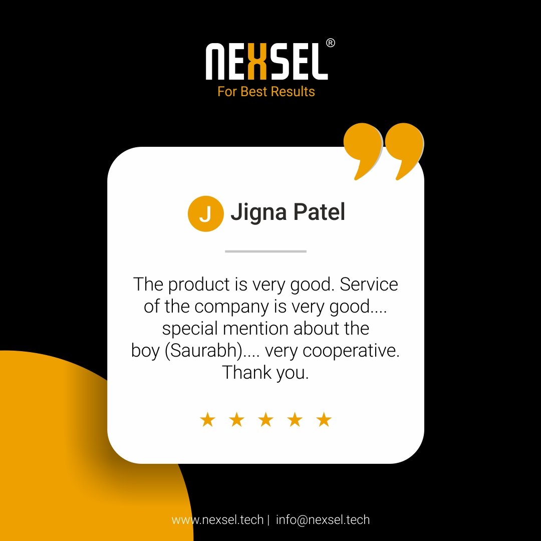 NexselT's tweet image. A co-operative action always has a positive reaction. We are delighted to know that our customers are enjoying our service. We look forward to maintaining the same level of support and service to our customers.

Thank you for putting your trust in us.

#nexseltech #clientfeedback