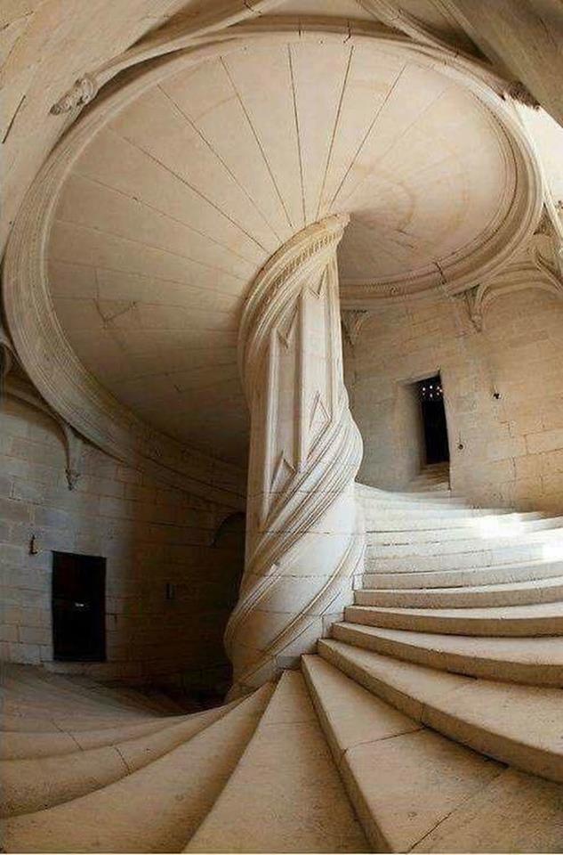 The Leonardo da Vinci Staircase in La Rochefoucauld, France. 1516.

ancient-origins.net