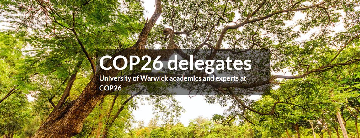 🌎 COP26 talks begin today! 

Check out our Sustainability Hub - warwick.ac.uk/sustainability/

We're sending an official delegation of Warwick representatives to Glasgow.

See the full list ➡️ warwick.ac.uk/sustainability…

#RaceToNetZero #WaytoSustainable #COP26 #COP26Universities