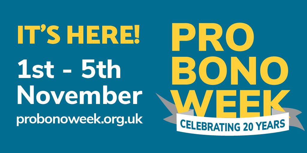 LACLeicester's tweet photo. We're celebrating twenty years of Pro Bono Week this week! Check out all the events taking place at https://t.co/d1ZRRi5TyO #ProBonoWeek #WeDoProBono https://t.co/JwcTamzcda