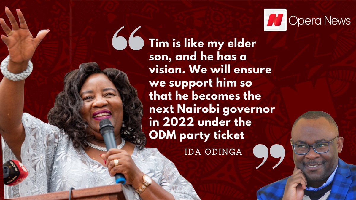 lite_opera's tweet photo. ODM Party Leader Raila Odinga's wife Ida Odinga endorses Westlands MP Tim Wanyonyi as ODM candidate for the Nairobi gubernatorial post ahead of 2022 polls. https://t.co/ige9oBYDLl