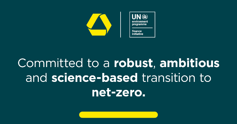 commerzbank's tweet photo. The #Racetonetzero is the top priority at the UN Climate Change Conference in Glasgow. We want to be the financier of choice to make our clients’ transformation efforts thrive. This is underlined by our membership of the Net Zero Banking Alliance @UNEP_FI. Let’s go #Cop26!