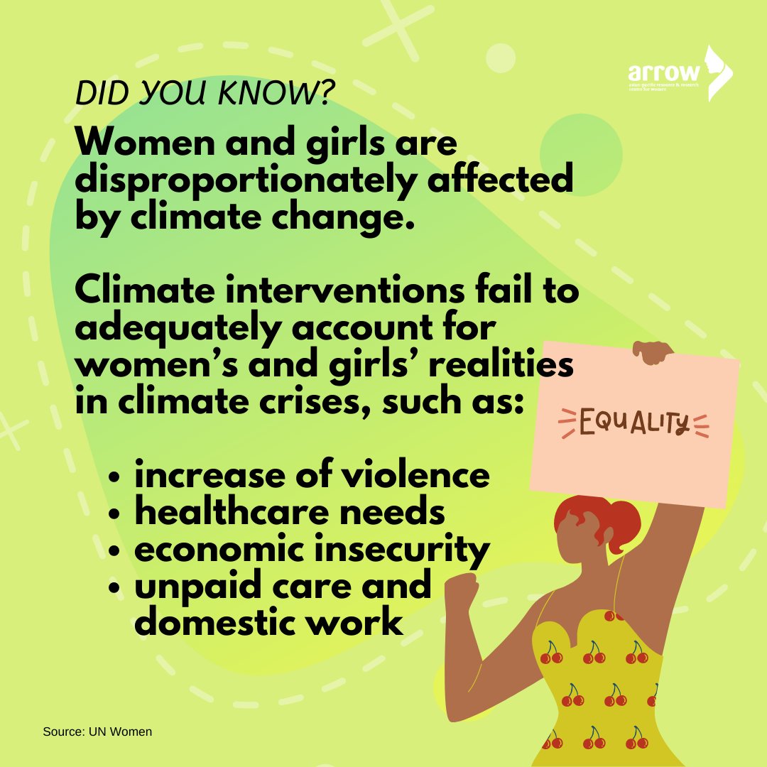 #DIDYOUKNOW: Women and girls are more likely to be marginalised and disadvantaged by climate crises across the globe. We call on #COP26 to advance the Gender Action Plan to ensure women and girls are not left behind. 🌏